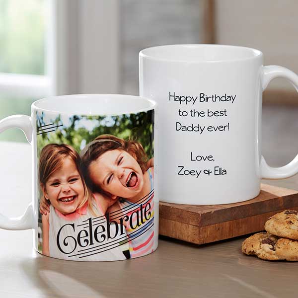 Personalized Photo Coffee Mug with Graphic Overlay - 18714