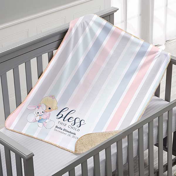 Personalized Baby Sherpa Blankets Bless This Child