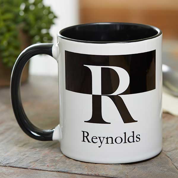 Personalized Initials Ceramic Coffee Mugs - 18740