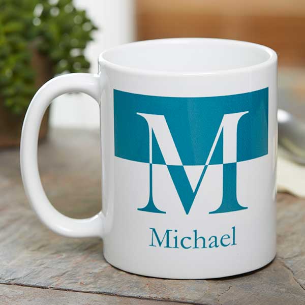 Personalized Initials Ceramic Coffee Mugs - 18740