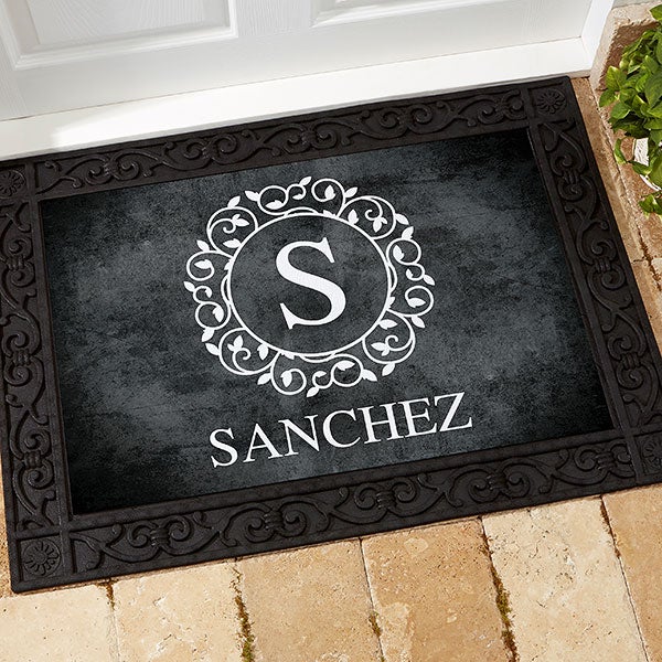 Custom Monogram Doormats - Circle & Vine - 18744