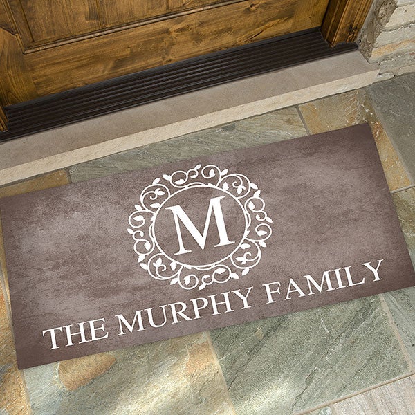 Custom Monogram Doormats - Circle & Vine - 18744