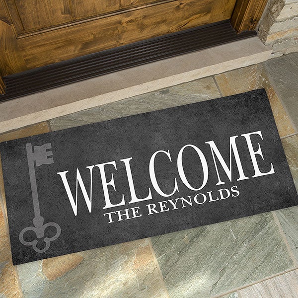 Personalized Doormats - Home Address & Vintage Key - 18745