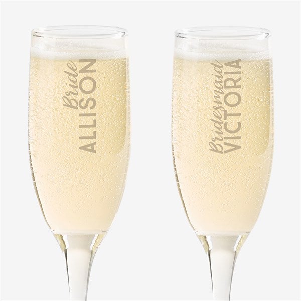 Personalized Champagne Flutes For Wedding Party - 18757