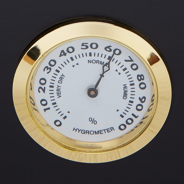 Personalized Cigar Humidor Glass Top 50 Cigar Count