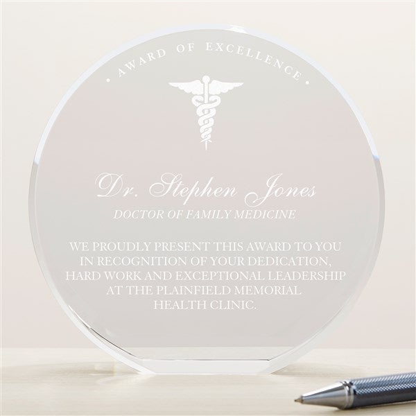 Personalized Crystal Award - Medical Professional - 18780