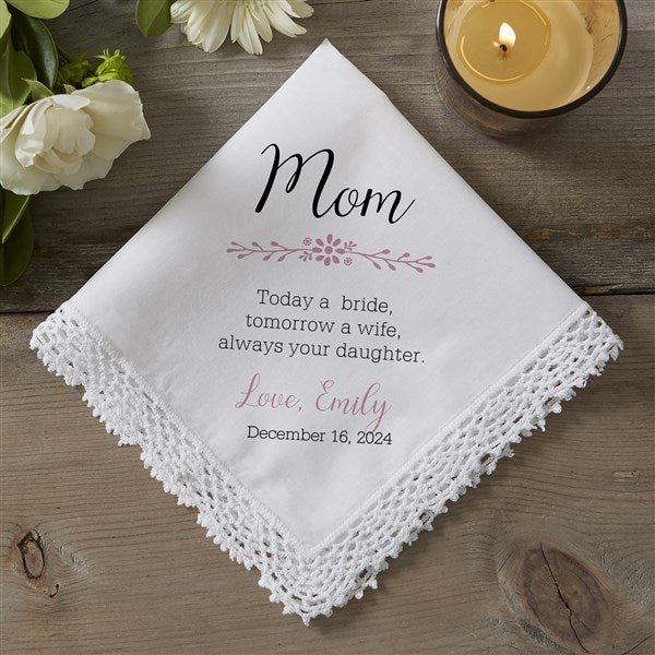 Personalized Wedding Handkerchief - Mother of the Bride - 18790