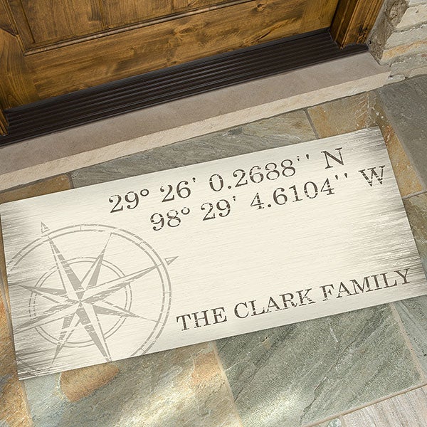 Personalized Doormats - Latitude & Longitude - 18831