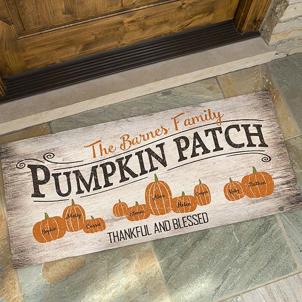 Personalized Halloween Doormats - Pumpkin Patch - 18833