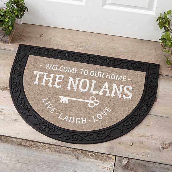 Personalized Half Round Doormats - Key To Our Home  - 18837