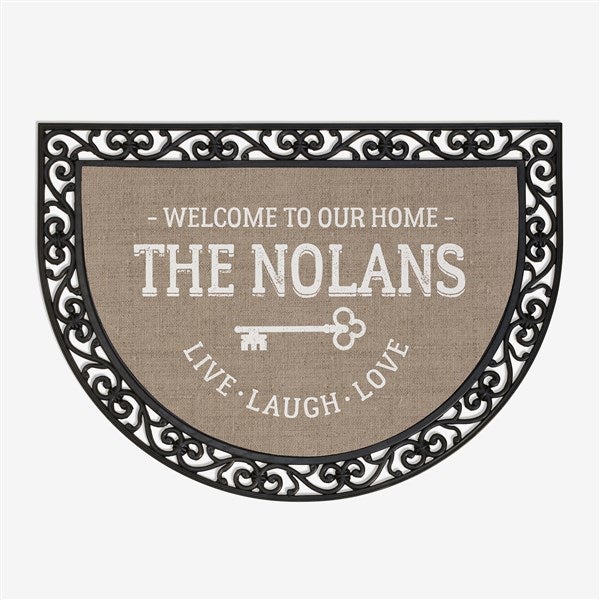 Personalized Half Round Doormats - Key To Our Home  - 18837