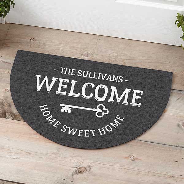 Personalized Half Round Doormats Key To Our Home