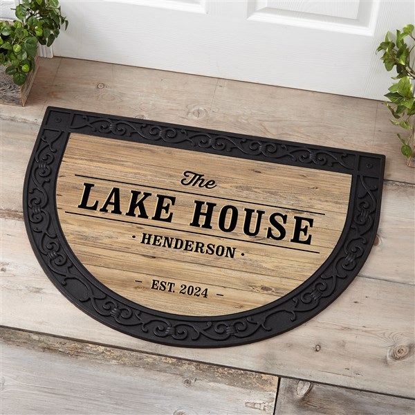 Personalized Half Round Doormat - Home Away From Home - 18838