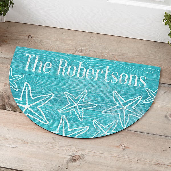 Beach House Personalized Half Round Doormat