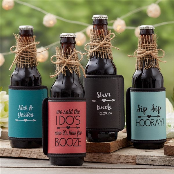 Personalized Coozies - Wedding Can & Bottle Wraps - 18885