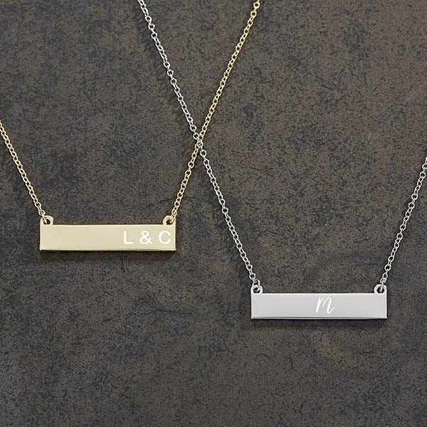 Initials Nameplate Necklace