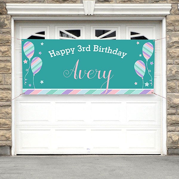 Personalized Birthday Party Banner Birthday Girl
