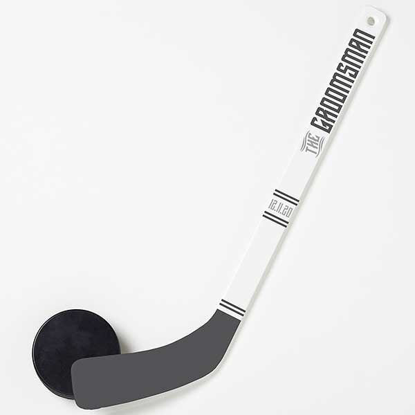 Personalized Mini Hockey Stick Groomsmen Gift