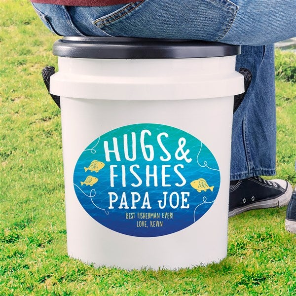 Personalized Bucket Cooler - Hugs & Fishes - 18975