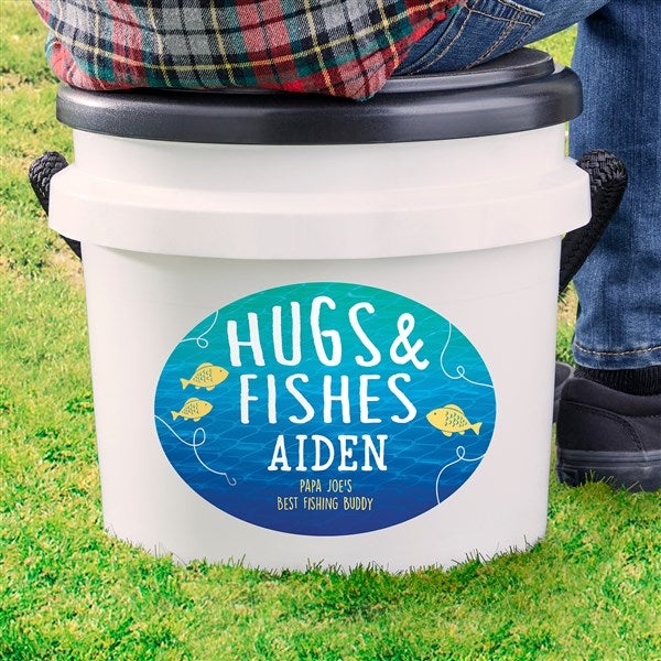 Personalized Bucket Cooler - Hugs & Fishes - 18975