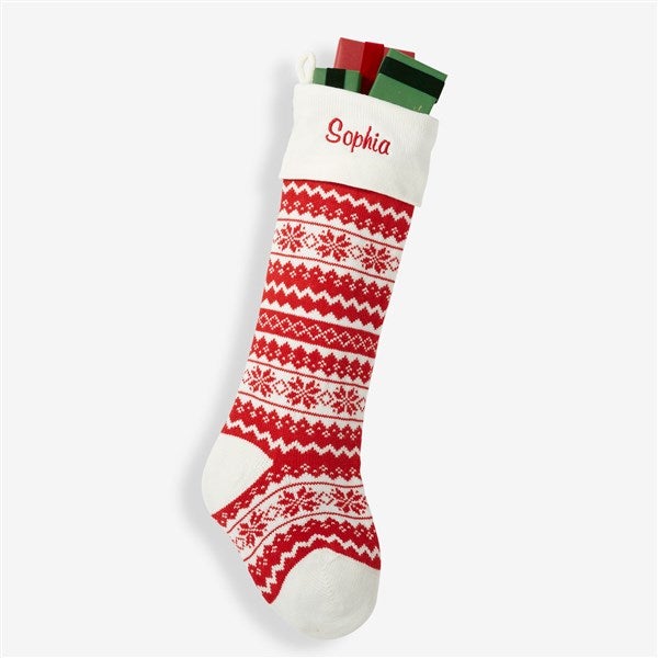 Personalized Knit Christmas Stockings - Holiday Sweater - 19001