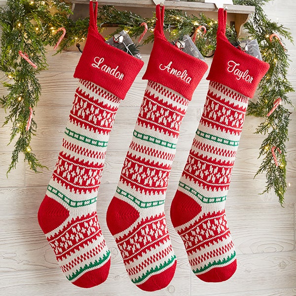 Personalized knitted christmas stocking patterns