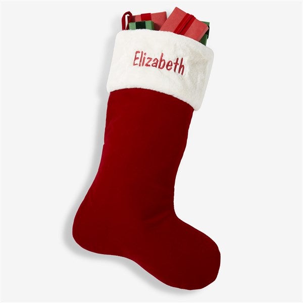 Red Velvet 19&quot; Personalized Christmas Stocking - 19004