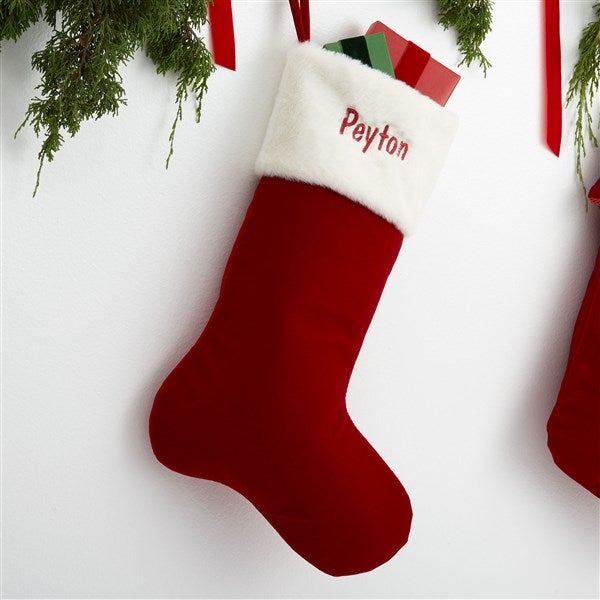 Red Velvet 19" Personalized Christmas Stocking - 19004