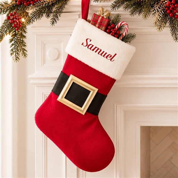 Personalized Christmas Stockings - Santa Belt - 19011