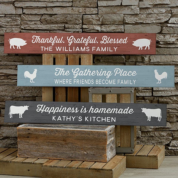 Personalized Wooden Sign - Farmhouse Kitchen - 19114