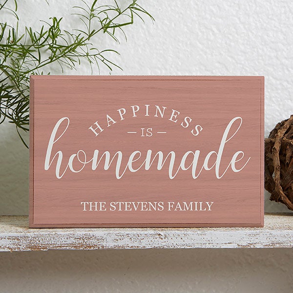 Personalized Shelf Decor - Happiness Is Homemade - 19131