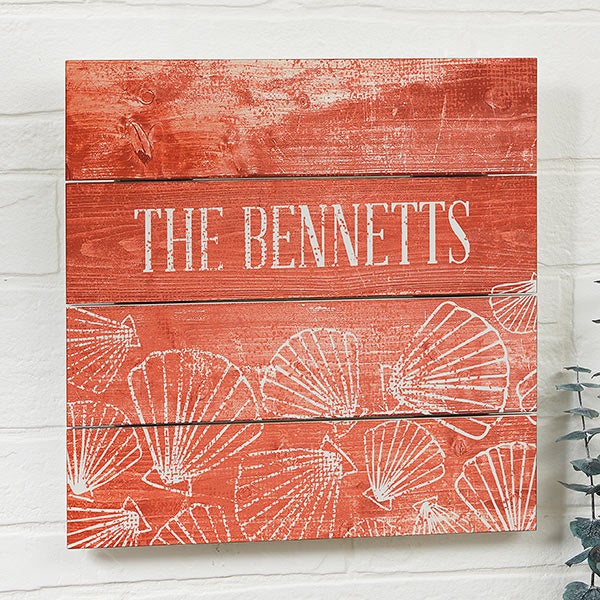 Coastal Wall Decor -  Personalized Wood Plank Signs - 19164