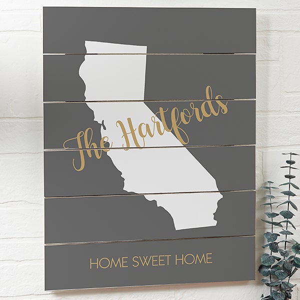 Personalized Wood Plank Signs - State Pride - 19165