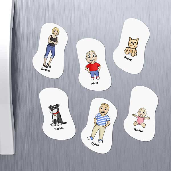Our Family Characters Personalized Magnets - 19215