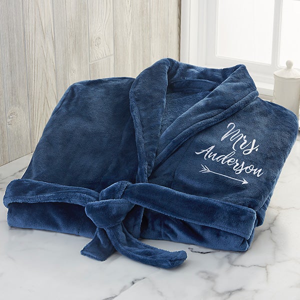 Embroidered Luxury Bathrobe For Her Wedding Gifts