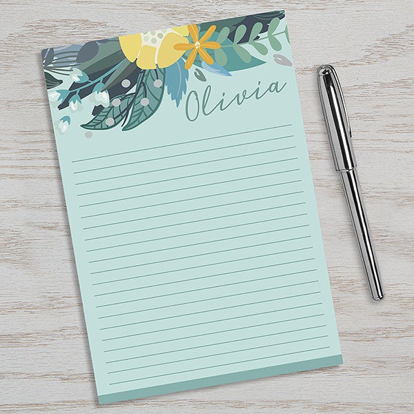 Personalized Notepads - Modern Botanical - 19230