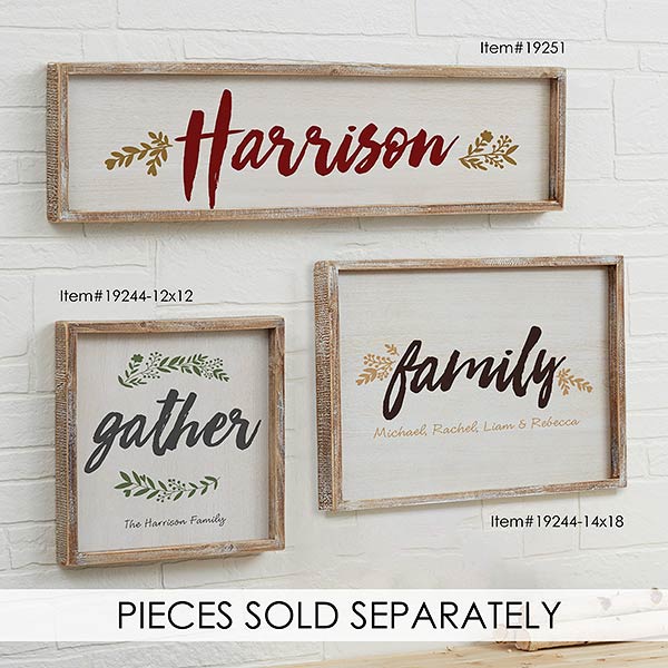 Cozy Home Personalized Whitewashed Wood Wall Art 14x18