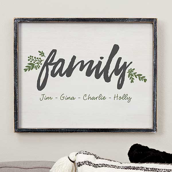 Personalized Barnwood Framed Wall Art - Cozy Home - 19244