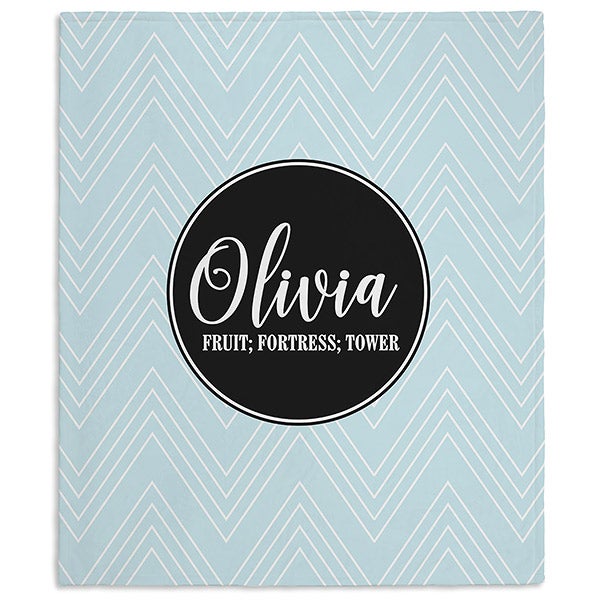 Name Meaning 50x60 Personalized Fleece Blanket