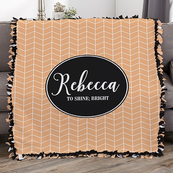 Patterned Name Meaning Personalized 50x60 Tie Blanket