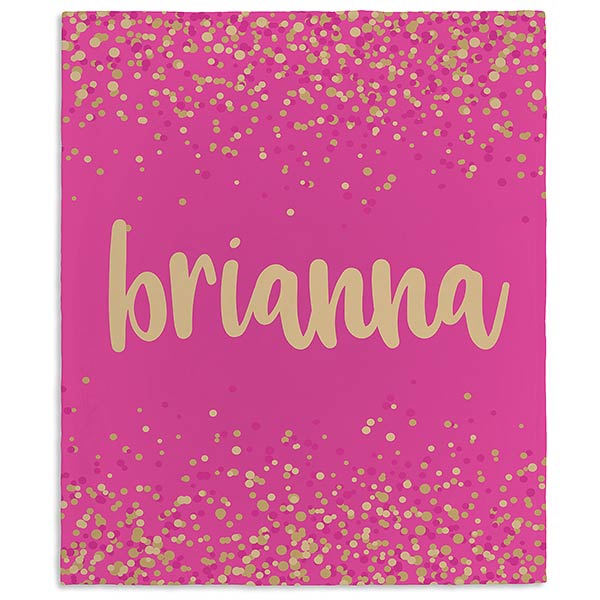 Sparkling Name Personalized Blankets For Teenage Girls - 19264