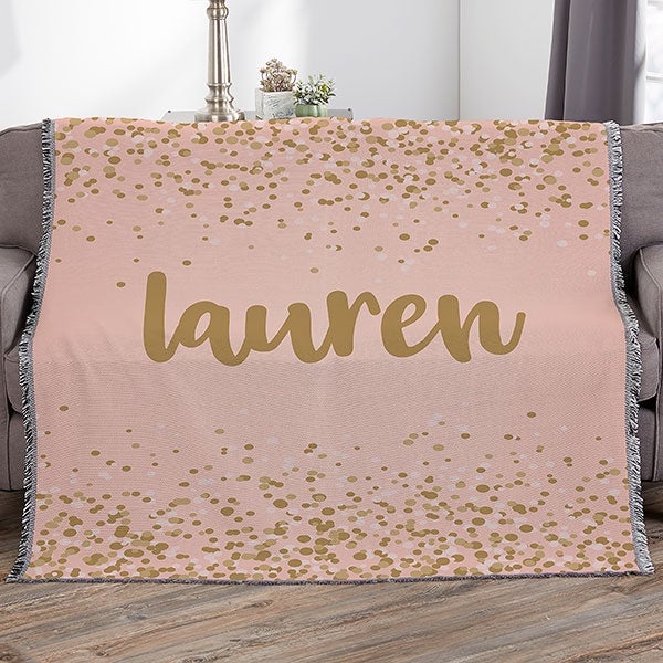 Sparkling Name Personalized Blankets For Teenage Girls - 19264