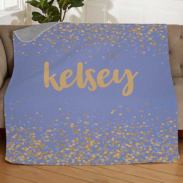Sparkling Name Personalized Blankets For Teenage Girls - 19264
