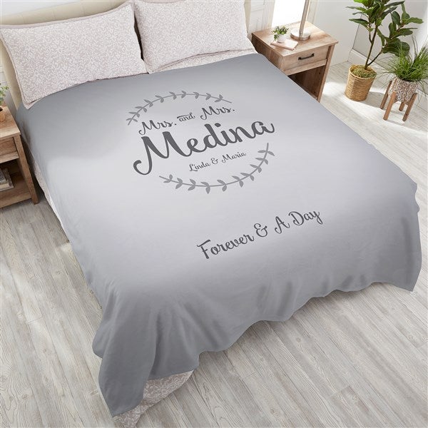 Personalized Wedding & Anniversary Blankets - Mr & Mrs - 19268