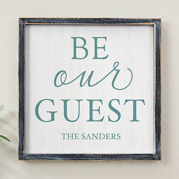 Custom Barnwood Wall Art - Be Our Guest - 19274