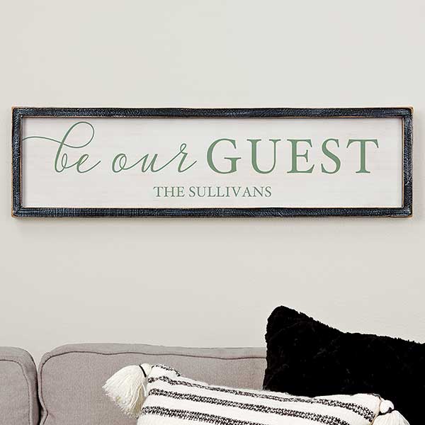 Personalized Barnwood Wall Art - Be Our Guest - 19284