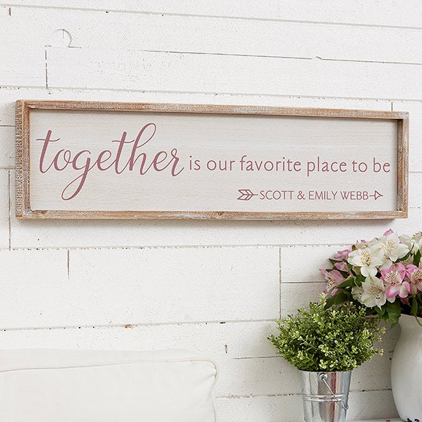 Together Personalized Whitewashed Wood Wall Art 30x8 - Whitewashed Wall Art Together Personalized Whitewashed Wood Wall Art 30x8 - Whitewashed Wall Art