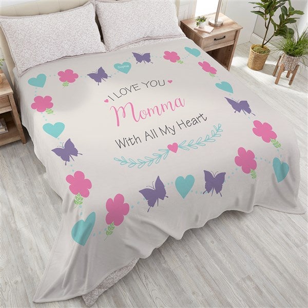 Personalized Blankets For Mom - All Our Hearts - 19314