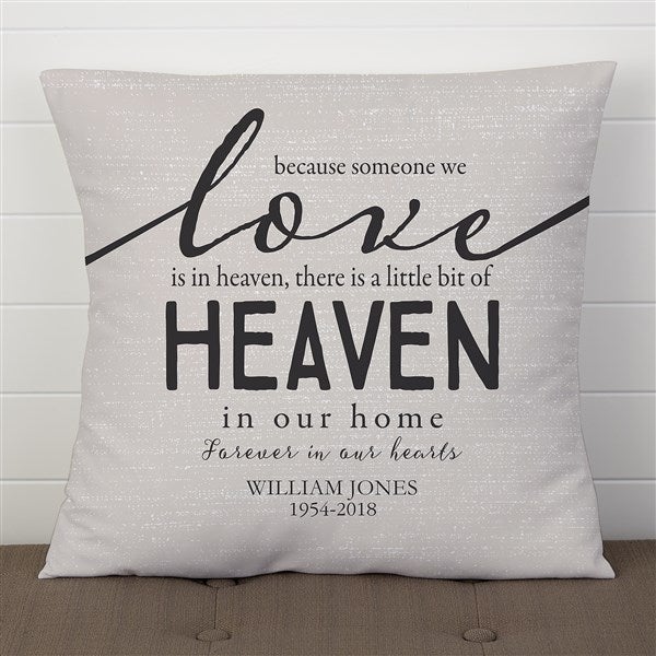 Personalized Memorial Throw Pillow - Heaven In Our Home - 19317