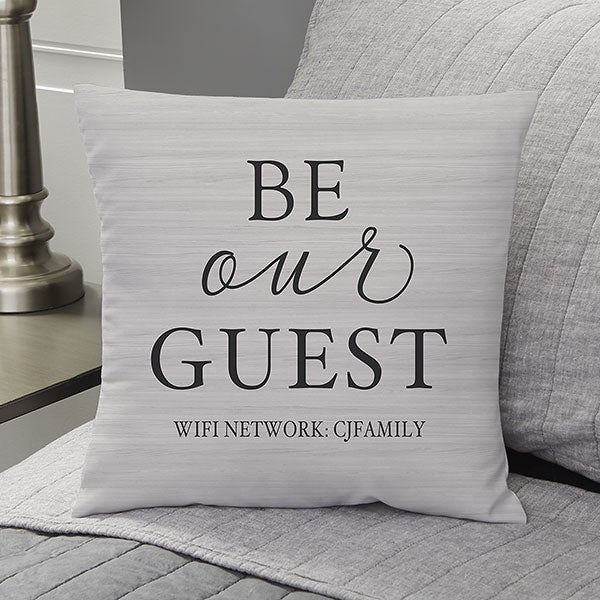 Be Our Guest Personalized Throw Pillows - 19318